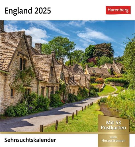 England Sehnsuchtskalender 2025 Wochenkalender Mit 53 Postkarten