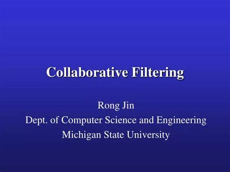 PPT - Collaborative Filtering PowerPoint Presentation, free download ... 