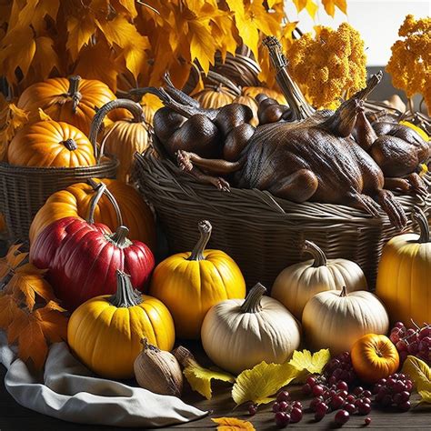 Premium AI Image | Thanksgiving and the Harvest Feast background