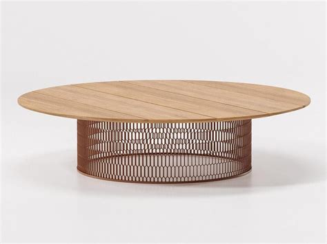 Mesh Teak Garden Side Table By Kettal Design Patricia Urquiola