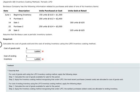 Solved Appendix 6B Inventory Costing Methods Periodic Chegg