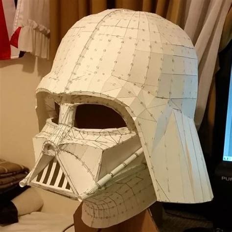 Star Wars Life Size Darth Vader Helmet Papercraft Ver Free Template