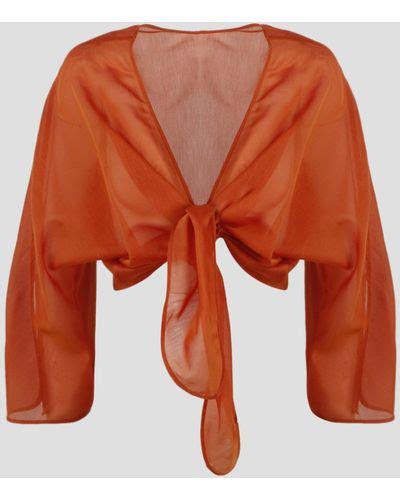 Orange Alberta Ferretti Tops For Women Lyst