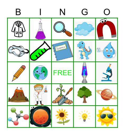 SCIENCE BINGO Card