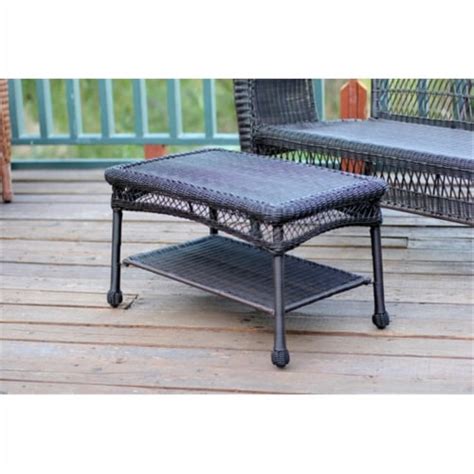 Jeco W00202 St Espresso Wicker Patio Furniture Coffee Table 1