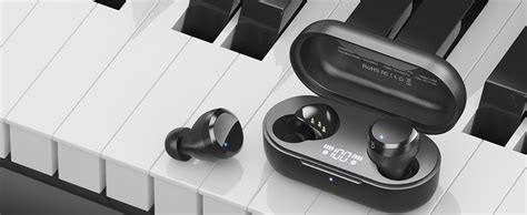 Tozo T12 Wireless Earbuds Bluetooth 53 Headphones Premium Sound Performance Touch Control Led