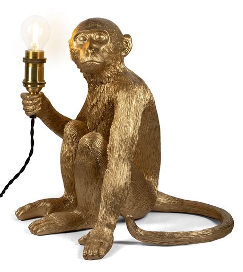 Monkey Lamp Gold Ubicaciondepersonascdmxgobmx