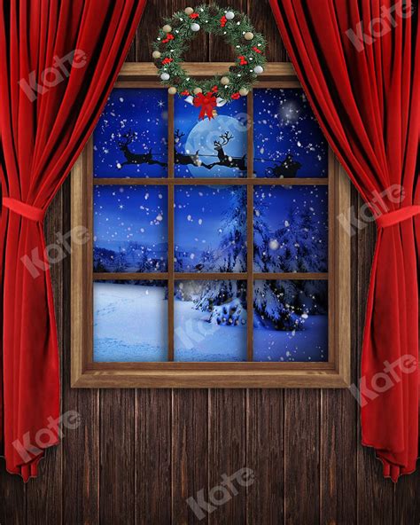 Kate Wood Window Christmas Backdrop Designed By Chain Photography