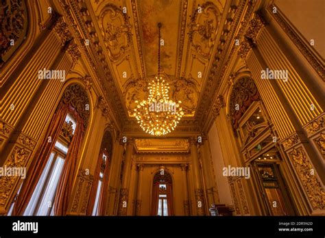 Ceiling inside Teatro Colon in Buenos Aires Stock Photo - Alamy