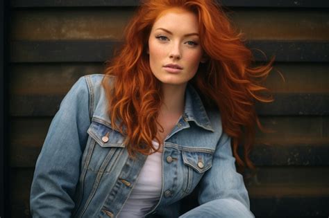 Premium Photo Redhead Middle Aged Woman Walking Through British Streets