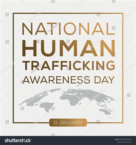 National Human Trafficking Awareness Day Held Stock Vector Royalty