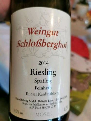 Weingut Schlossberghof Kueser Kardinalsberg Riesling Sp Tlese Feinherb