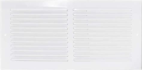 Ez Flo 14 X 6 Inch Duct Opening White Return Air Vent Cover For Wall Or Ceiling Solid Steel