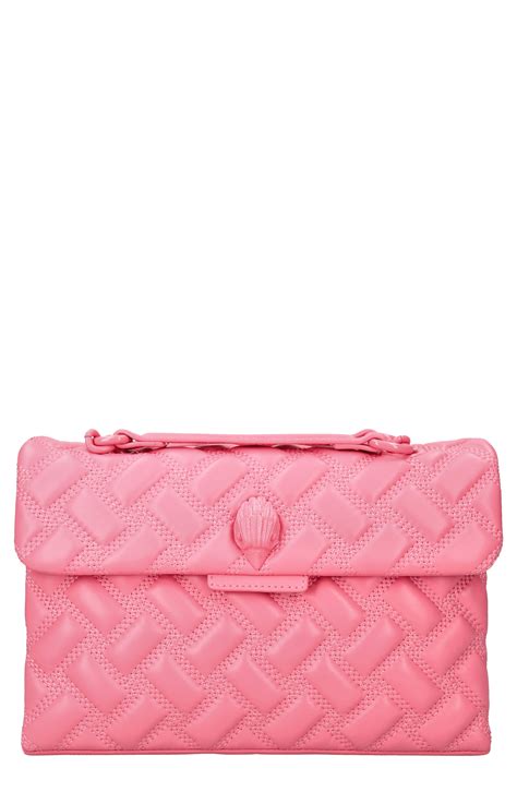 Kurt Geiger Kensington Drench Convertible Leather Shoulder Bag In Pink Lyst