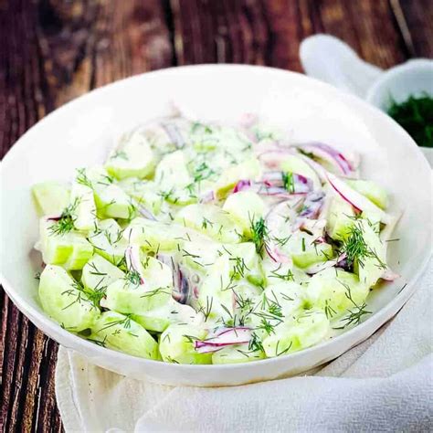 Creamy Old Fashioned Cucumber Salad With Mayo