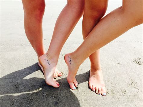 Simple Wave Tattoo Foot