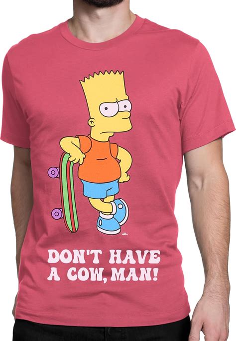 The Simpsons Mens Bart Simpson Tshirt Fun Tshirts For Men Cartoon T Shirts