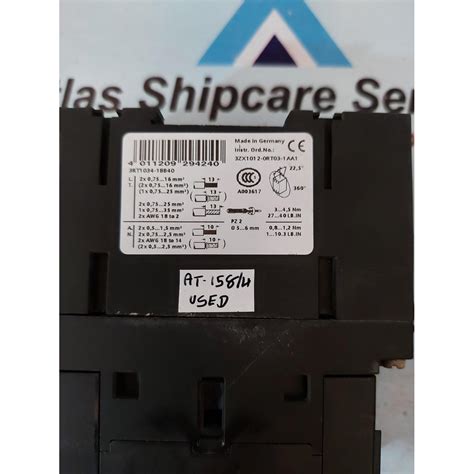 SIEMENS SIRIUS 3RT1034 1BB40 CONTACTOR Atlas Shipcare Services