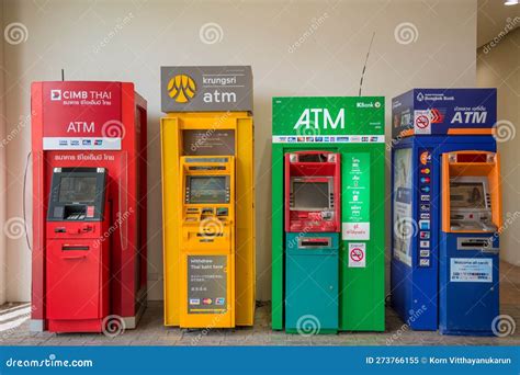 ATM Money Service Machine At Banking Service Point In Bangkok Thailand