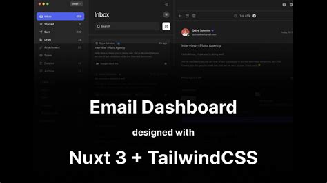 Nuxt Email Dashboard Ui W Tailwindcss Youtube