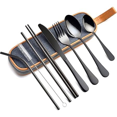 Amazon Portable Stainless Steel Flatware Set Travel Camping