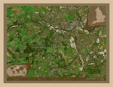 Gateshead England Great Britain Low Res Satellite Labelled Stock