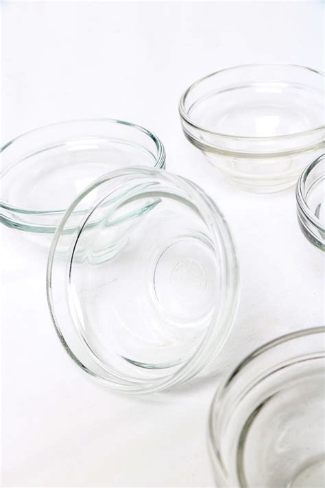 Set Of Six Small Duralex Stacking Glass Bowls Lambandnewt