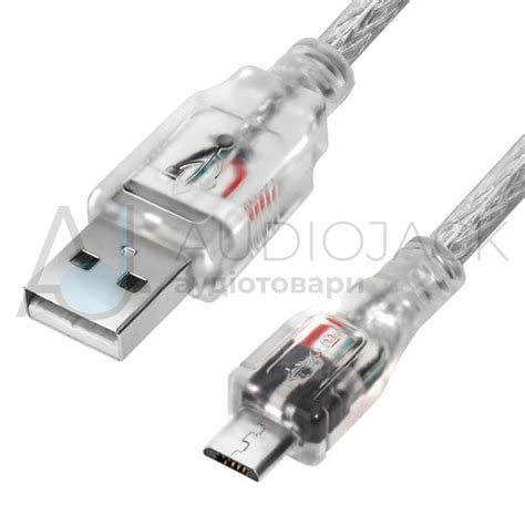 Кабель micro USB 5pin, штекер Micro B 5pin - штекер AM, 1.8м, феррит ...
