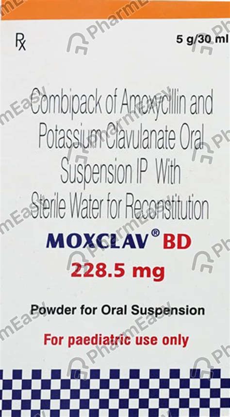 Moxclav Bd 228 5mg Suspension 30ml Uses Side Effects Price And Dosage Pharmeasy