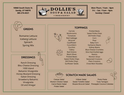 Menu — Dollie's Soup & Salad