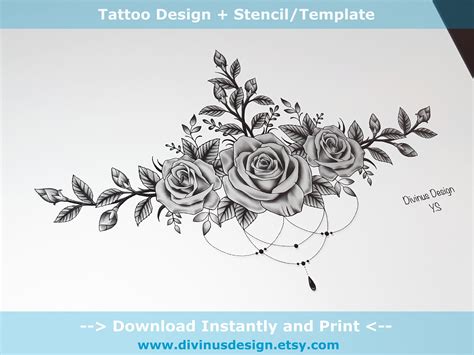 Rose Sternum Tattoo Designs Tattoo On Hand