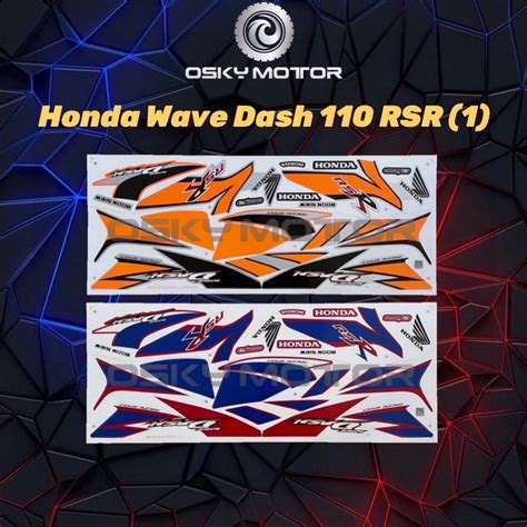 Honda Wave Dash RSR 1 Body Sticker Orange Blue Shopee Malaysia