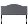 Homestock Light Gray Headboards For Full Size Bed Nail Head Bed