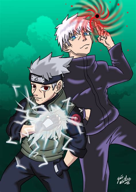 Gojo X Kakashi Baruto Manga Kakashi Anime Crossover Thepaint Collections