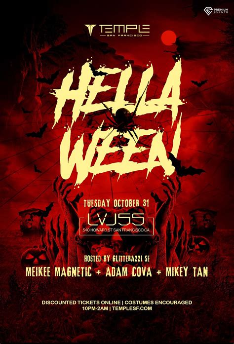 Hellaween Underground LVL 55 Tickets At Temple Nightclub In SF By