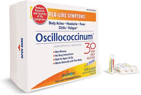 Amazon Boiron Oscillococcinum For Flu Like Symptoms Pellets