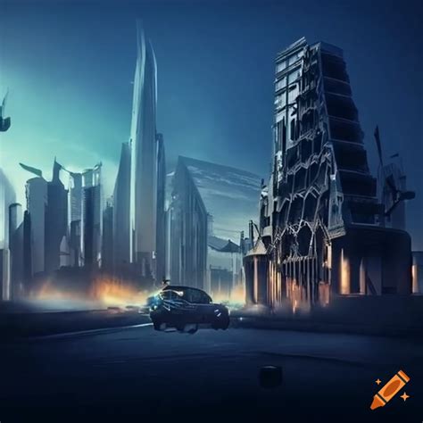 Gothic Inspired Dystopian Cityscape On Craiyon