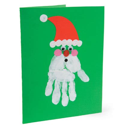 Preschool Crafts for Kids*: Santa Handprint Christmas Card Craft