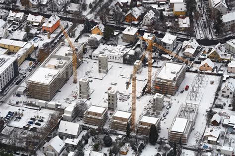 Berlin Aus Der Vogelperspektive Winterluftbild Neubau Holzbauprojekt