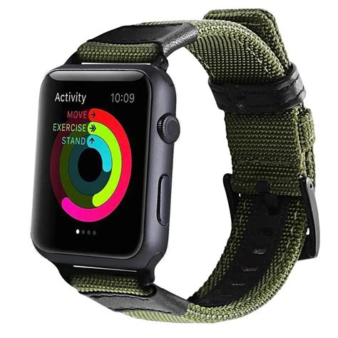 VIZCANNOE Woven Nylon Strap For Apple Watch Bands 42mm Breathable Sport