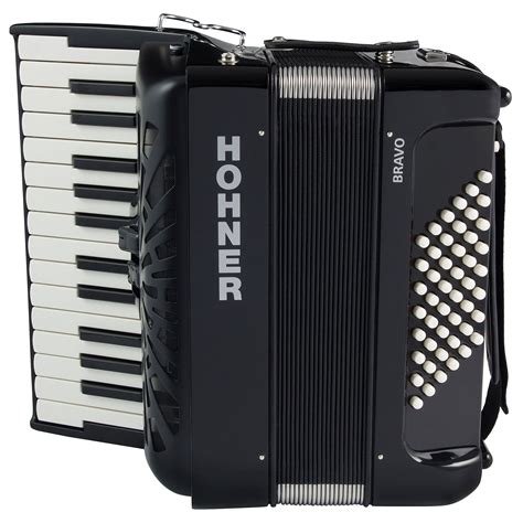 Hohner Bravo Ii Black Silent Key Piano Accordion