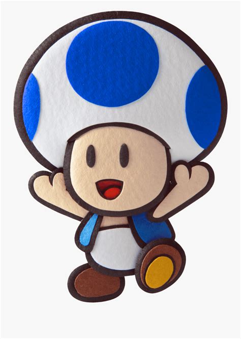 Blue Toad Paper Mario , Free Transparent Clipart - ClipartKey