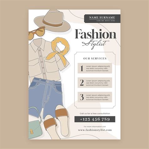 Premium Vector Fashion Stylist Poster Template