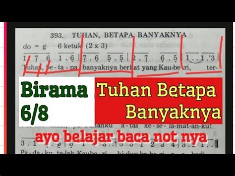 Cara Baca Not Angka KJ 393 Tuhan Betapa Banyaknya YouTube