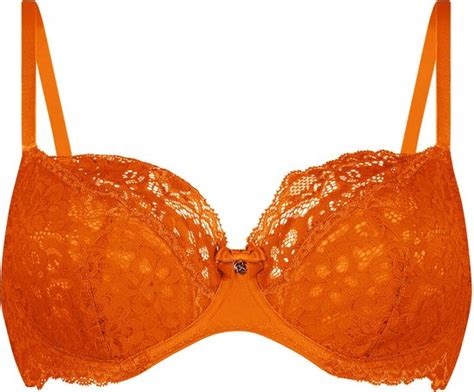 Hunkemöller Dames Lingerie Niet voorgevormde beugel bh Marine Oranje