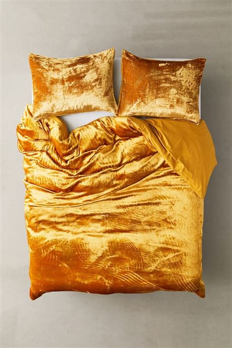 Ultra Luxe Crushed Velvet Duvet Cover Boho Bedding Uo Etsy