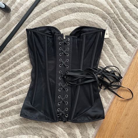 Women S Black Corset Depop