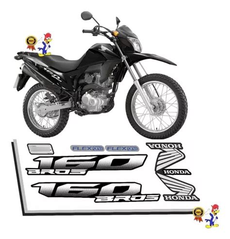 Kit Faixas Adesivos Honda Bros 160 Esdd 2016 Preta Parcelamento Sem Juros