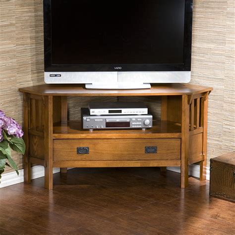 15 Ideas of Wooden Corner Tv Stands