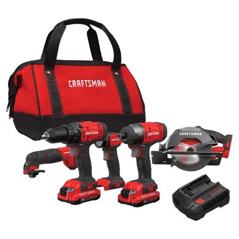 Craftsman 20v Max 5 Tool Combo Kit Cmck501d2 Blain S Farm And Fleet